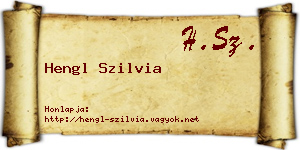 Hengl Szilvia névjegykártya