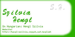 szilvia hengl business card